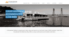 Desktop Screenshot of clyderiverhouseboats.com.au